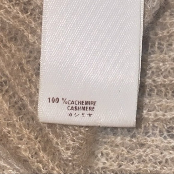 Authentic Vintage Louis Vuitton Tan Cashmere Crop Sweater, Size Large - Picture 9 of 10